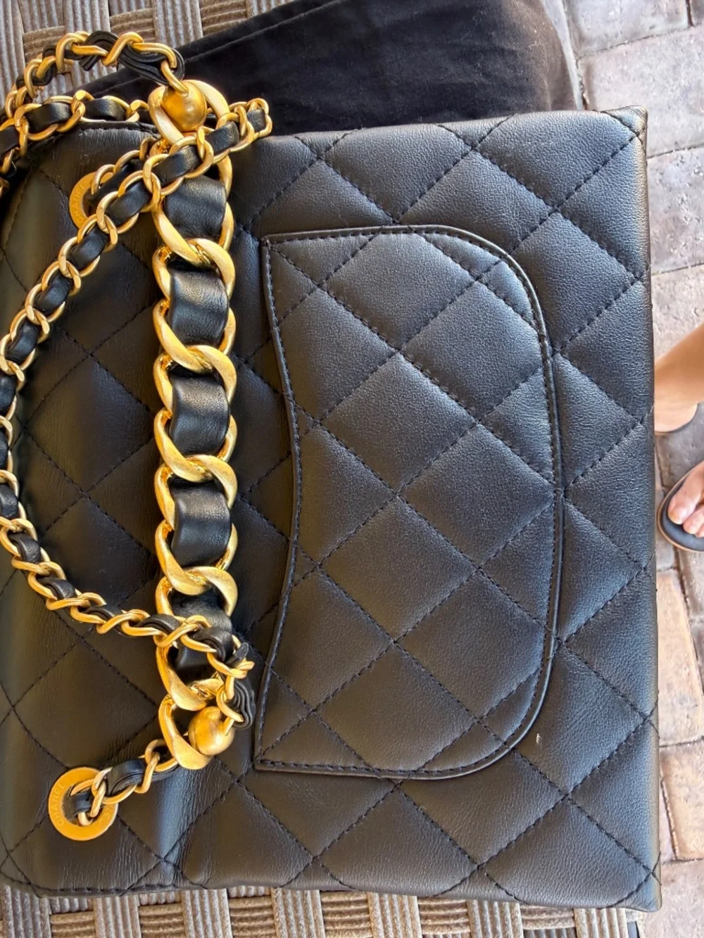 Chanel lambskin Quilted small chain flap